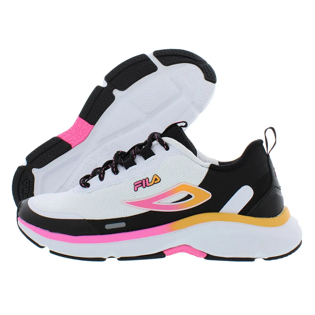 Authentic Fila Memory Trexler Women's Shoes - White/Pink/Orange