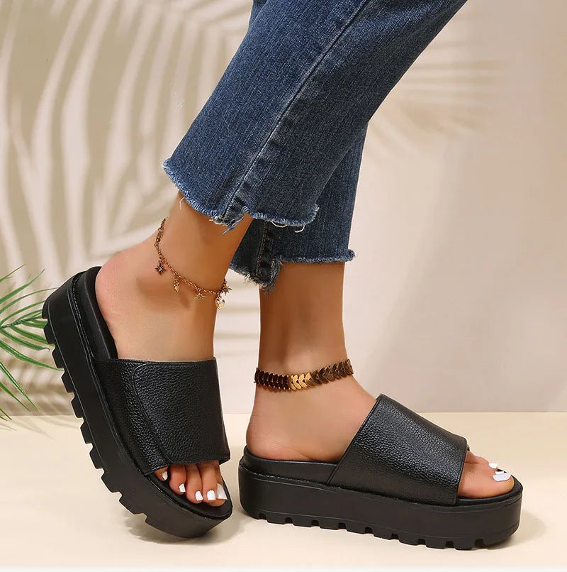 Comfy Platform Summer Sandals with Thick Sole
