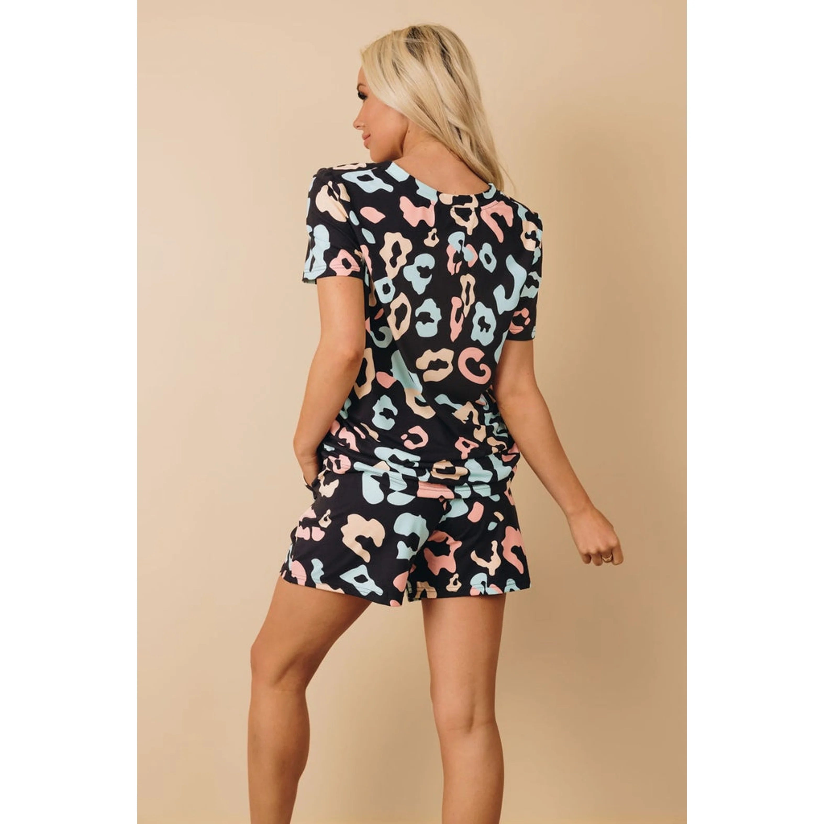 Trendy Printed Short-Sleeve Casual Romper
