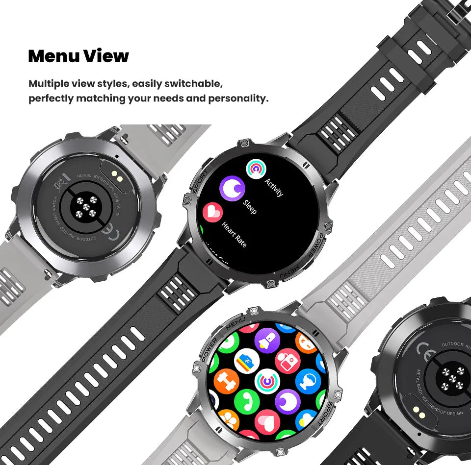 VALDUS Smart Watch with Bluetooth, Heart Rate Monitor & Sleep Tracking