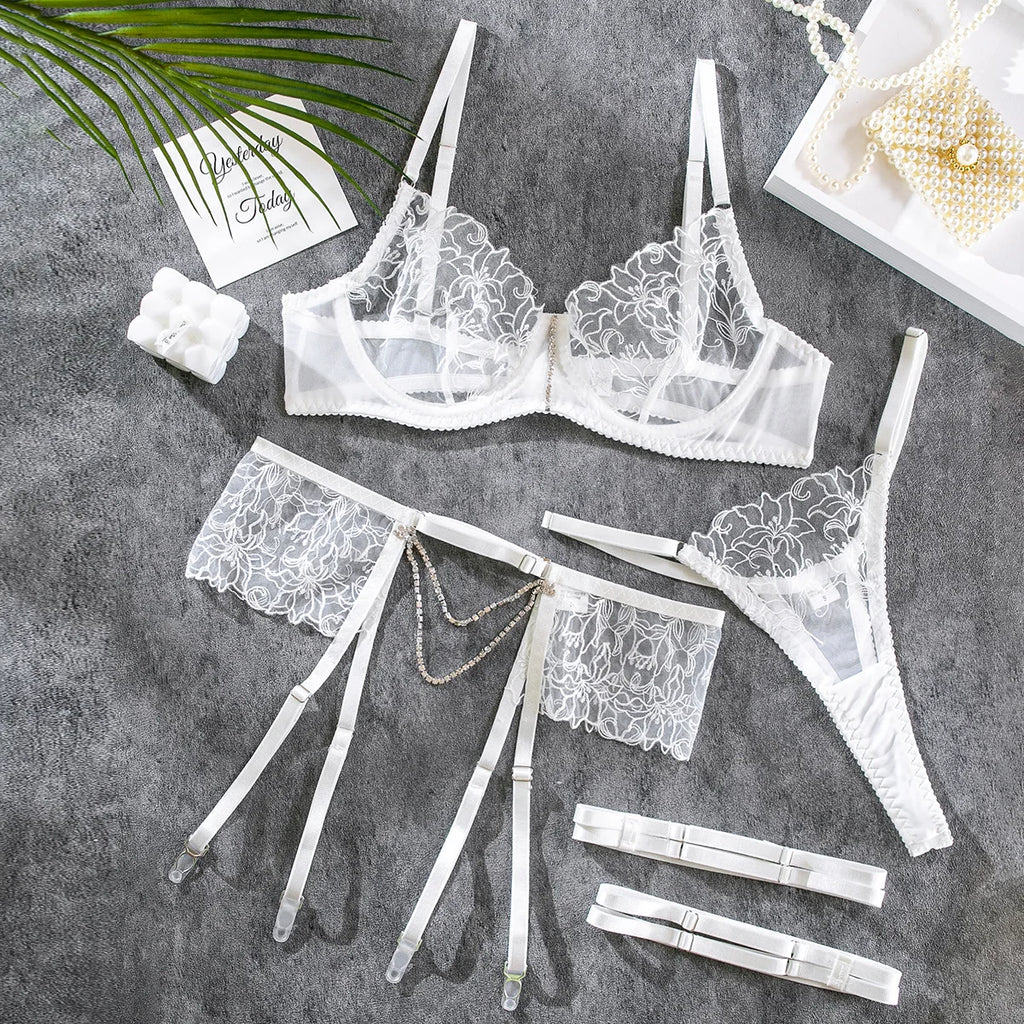 Breathable Lace Lingerie Set