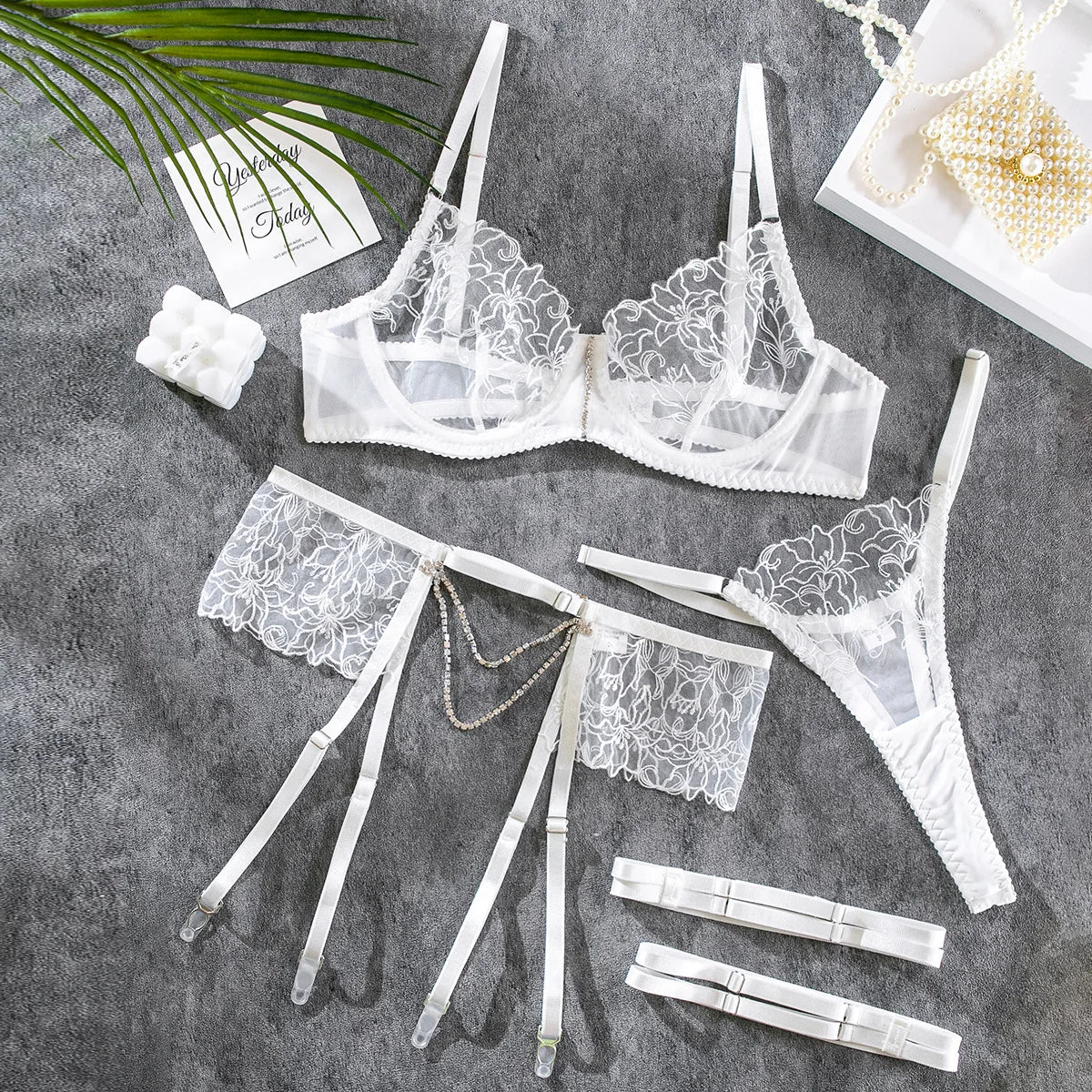 Breathable Lace Lingerie Set