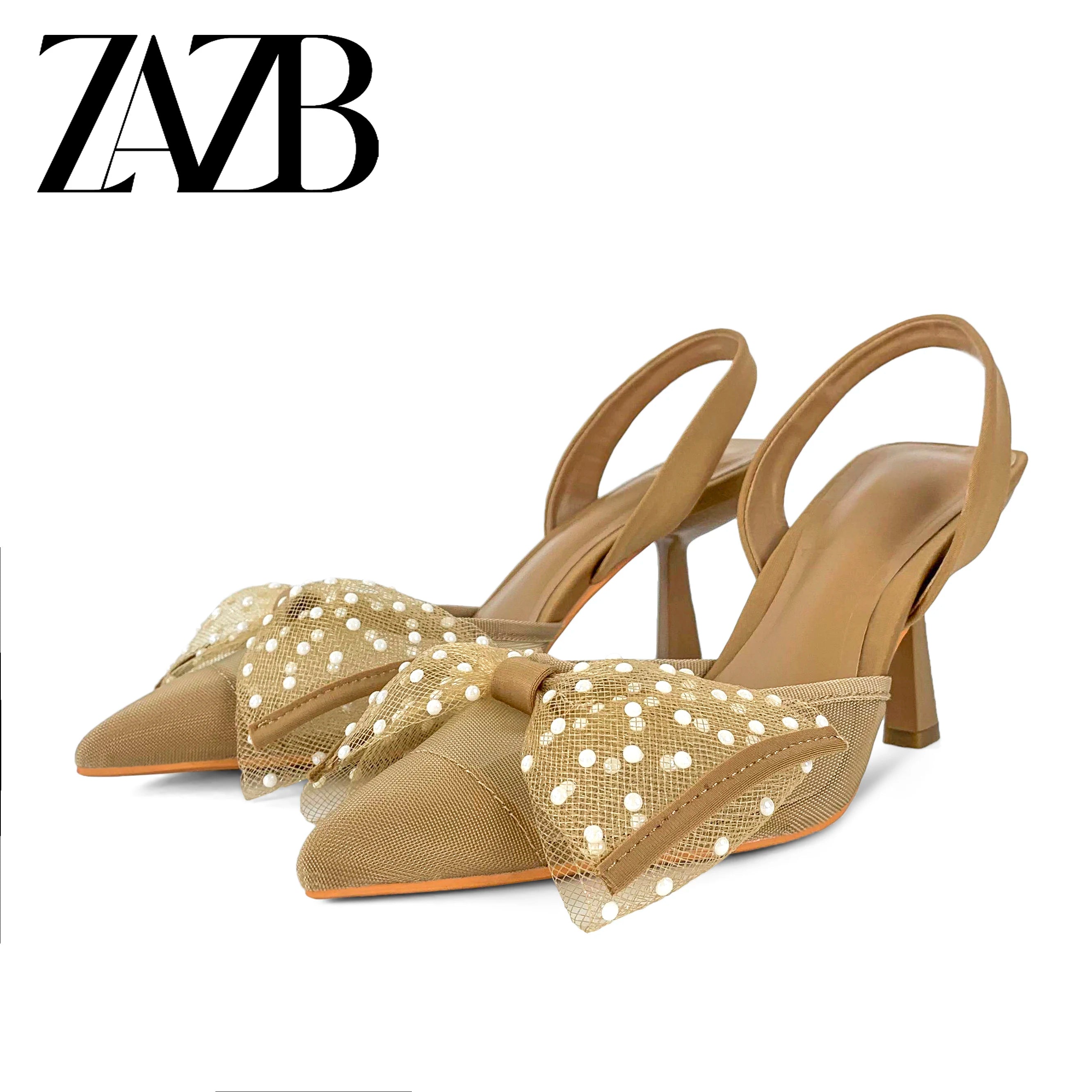Elegant Pointed-Toe High Heels with Bow Detail