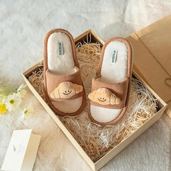 Cute Fluffy Korean-Style Indoor Slippers with Soft Sole