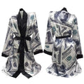 Versatile Printed V-neck Loungewear Robe