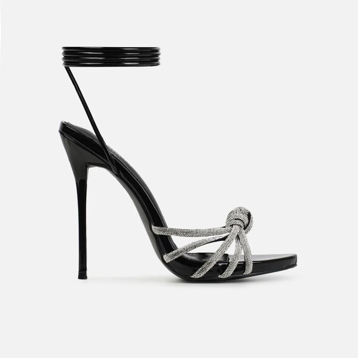 Glamorous Embellished Stiletto Heeled Sandals