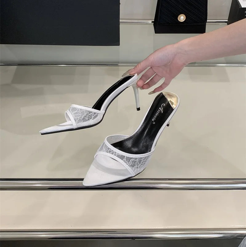 Elegant Pointed-Toe Heeled Sandals