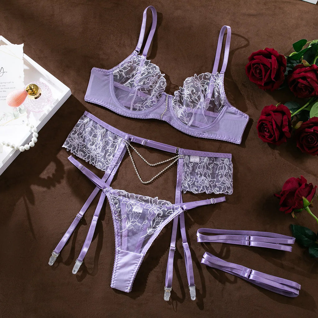 Breathable Lace Lingerie Set