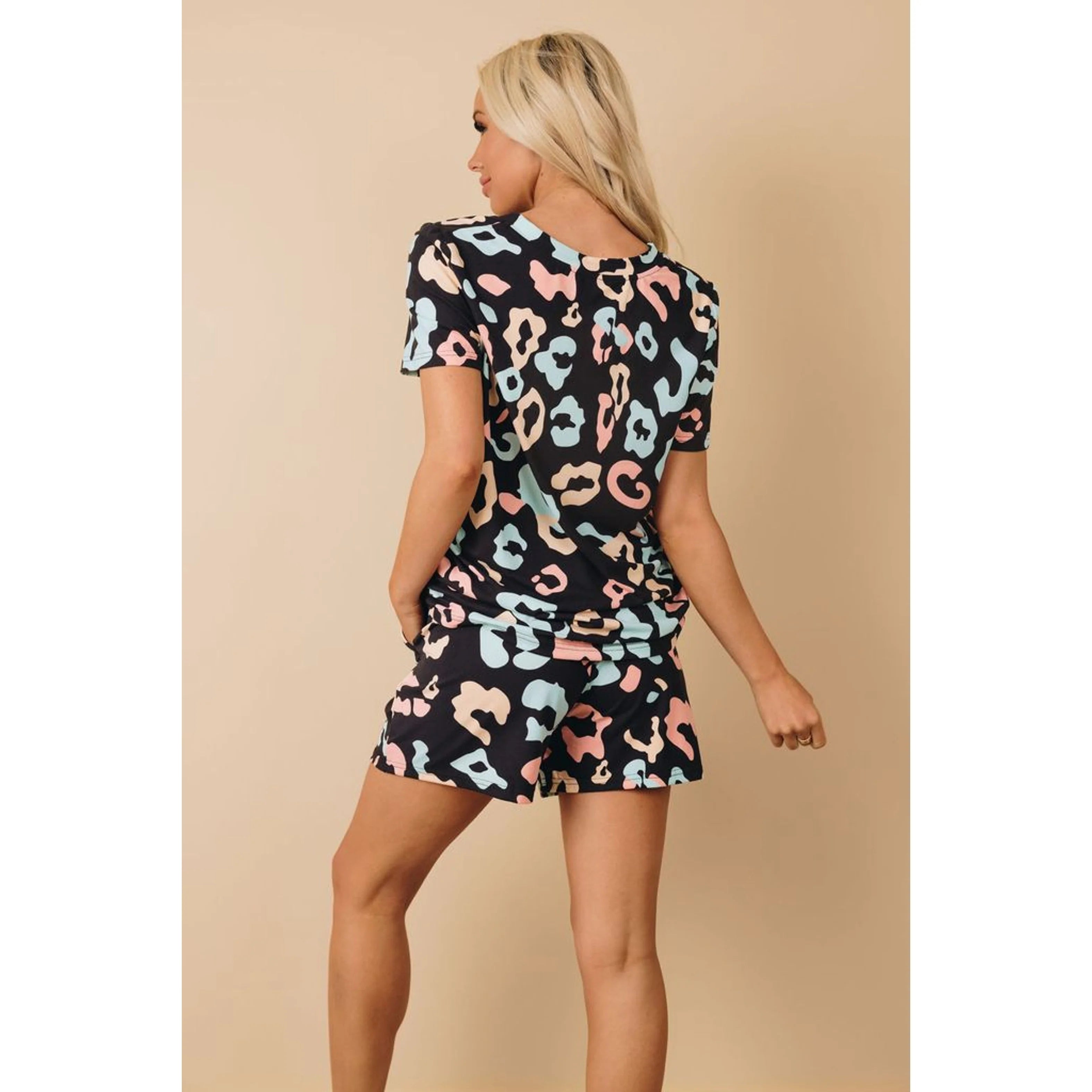 Trendy Printed Short-Sleeve Casual Romper
