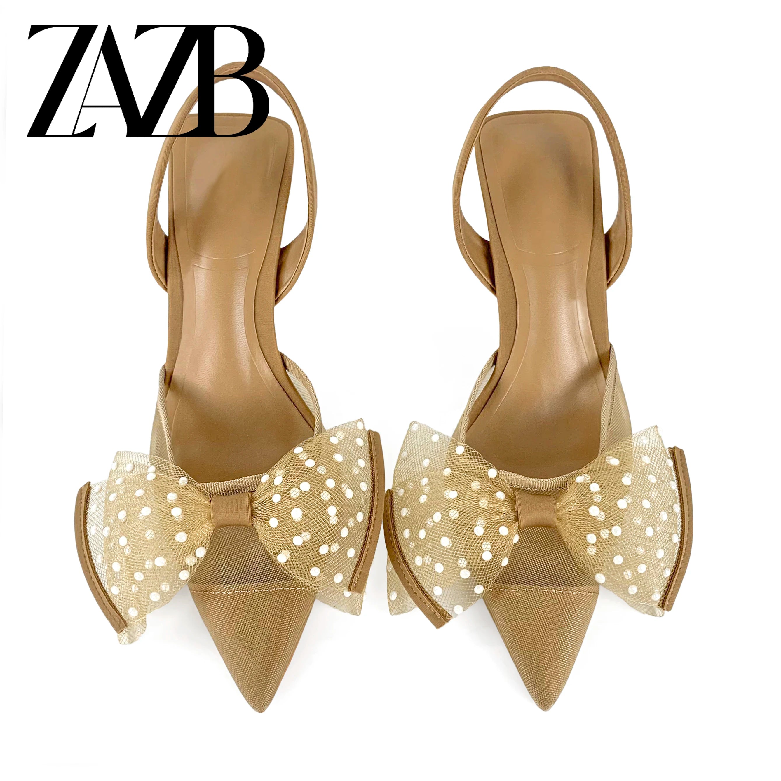 Elegant Pointed-Toe High Heels with Bow Detail