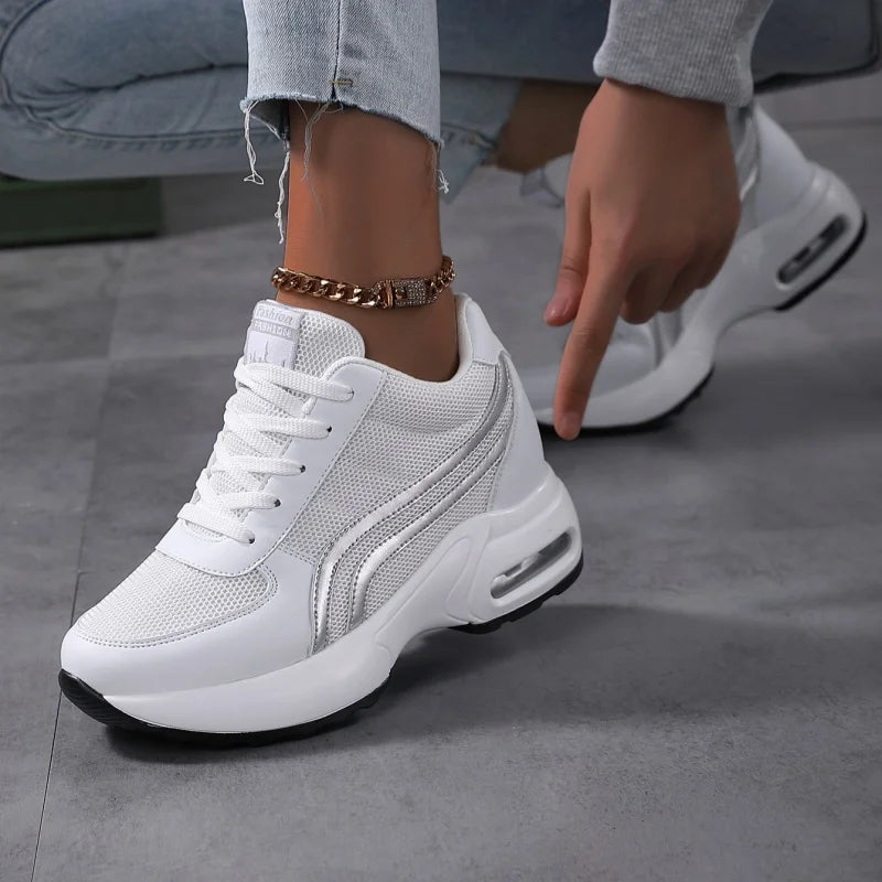 Korean-Style Platform Air Cushion Casual Sneakers