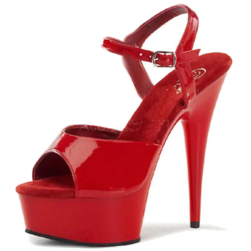 High-Heel T-Strap Platform Summer Sandals