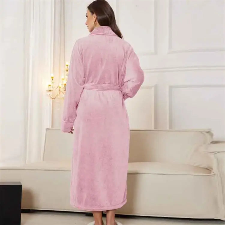 Soft Flannel Fleece Women's Bathrobe