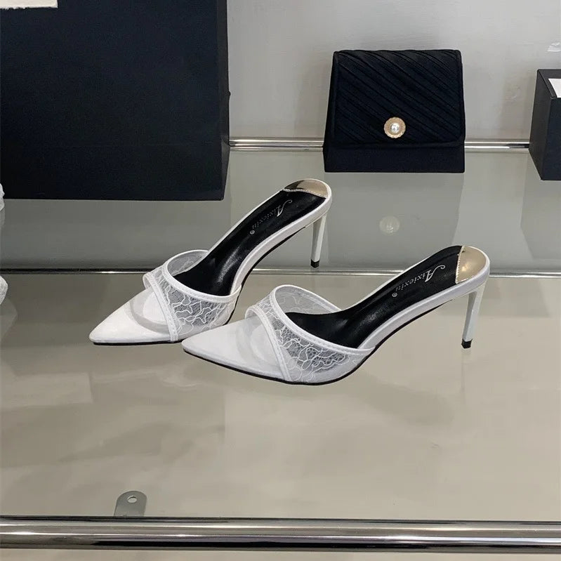 Elegant Pointed-Toe Heeled Sandals