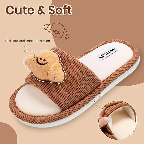 Cute Fluffy Korean-Style Indoor Slippers with Soft Sole