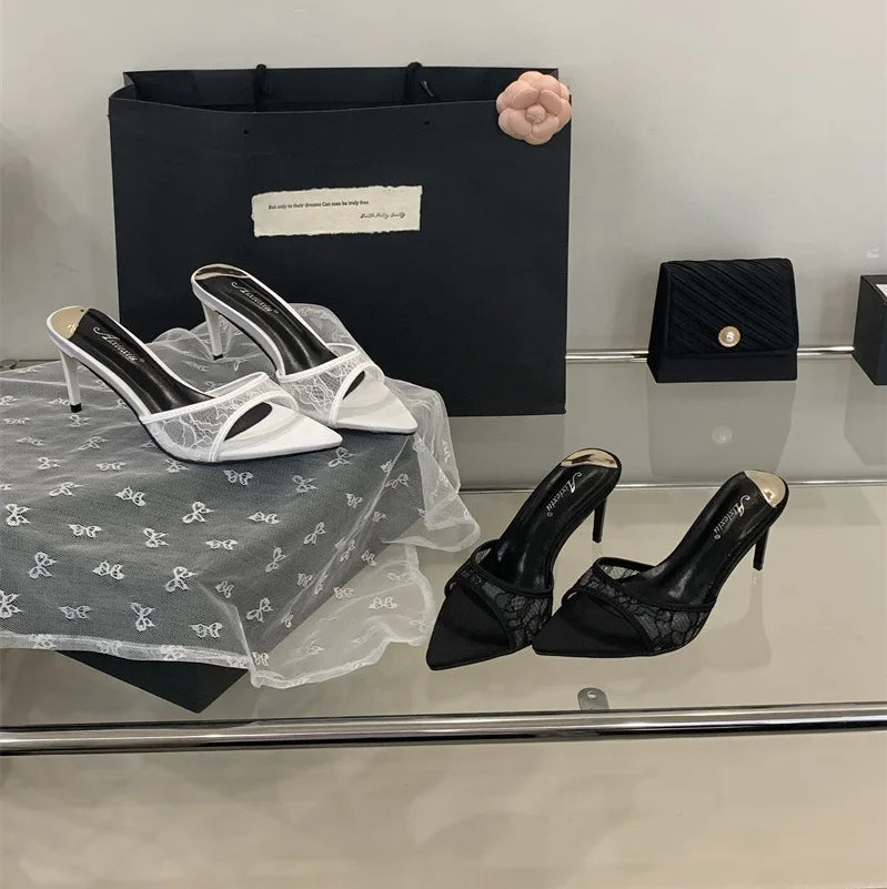 Elegant Pointed-Toe Heeled Sandals