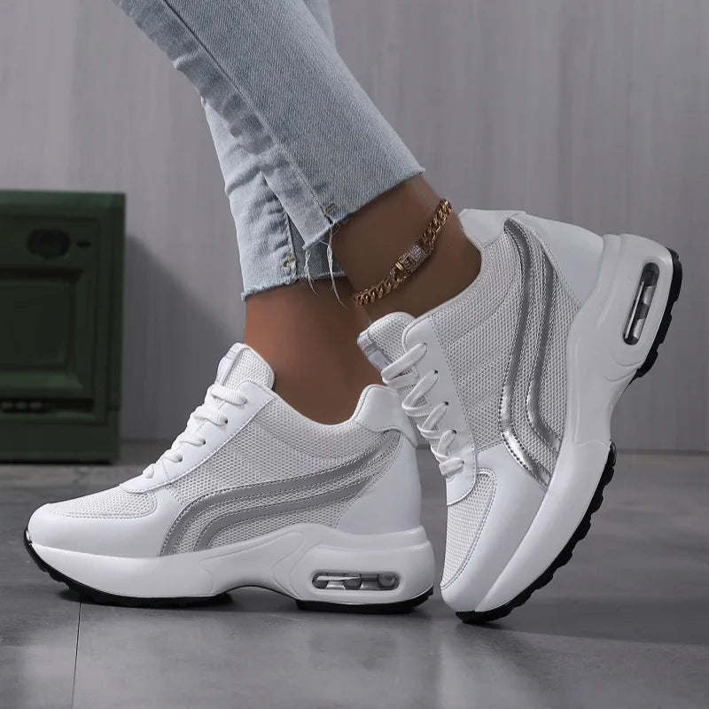 Korean-Style Platform Air Cushion Casual Sneakers