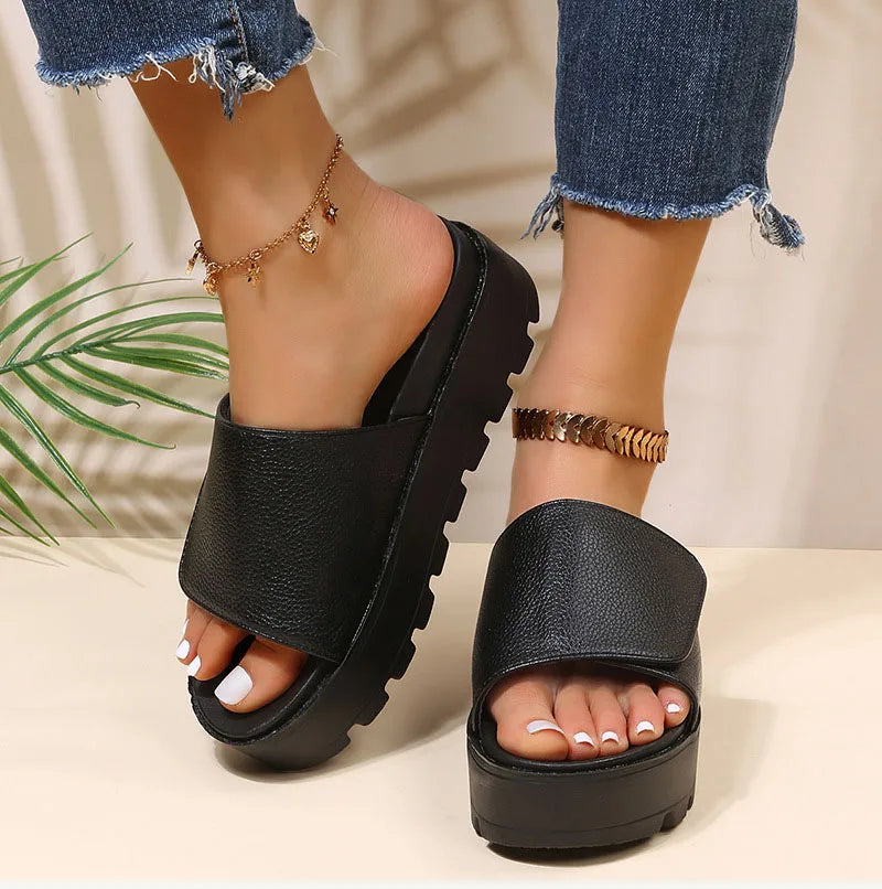 Comfy Platform Summer Sandals with Thick Sole