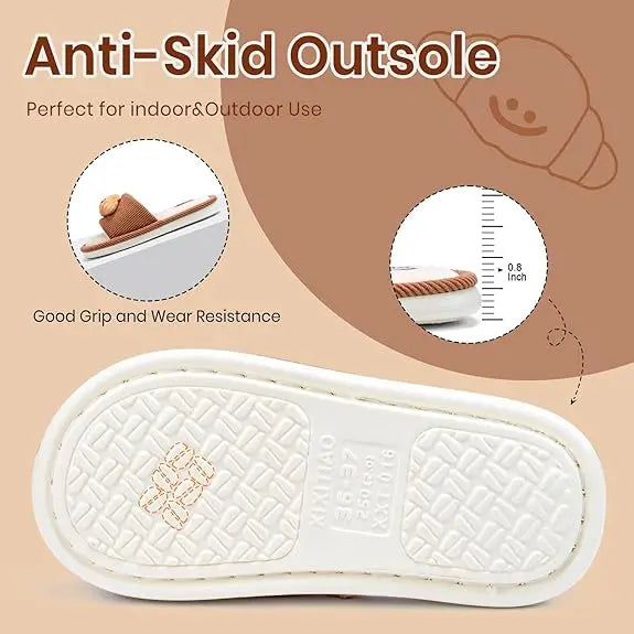 Cute Fluffy Korean-Style Indoor Slippers with Soft Sole