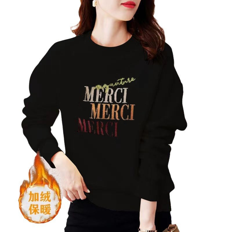 Casual Graphic Printed Round-Neck Pullover