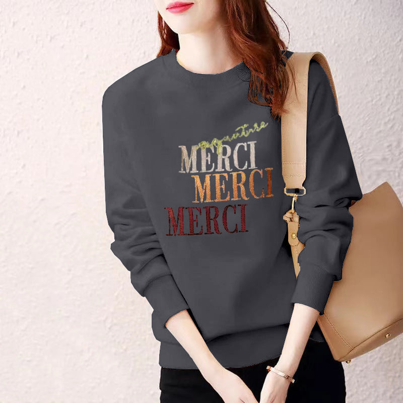 Casual Graphic Printed Round-Neck Pullover