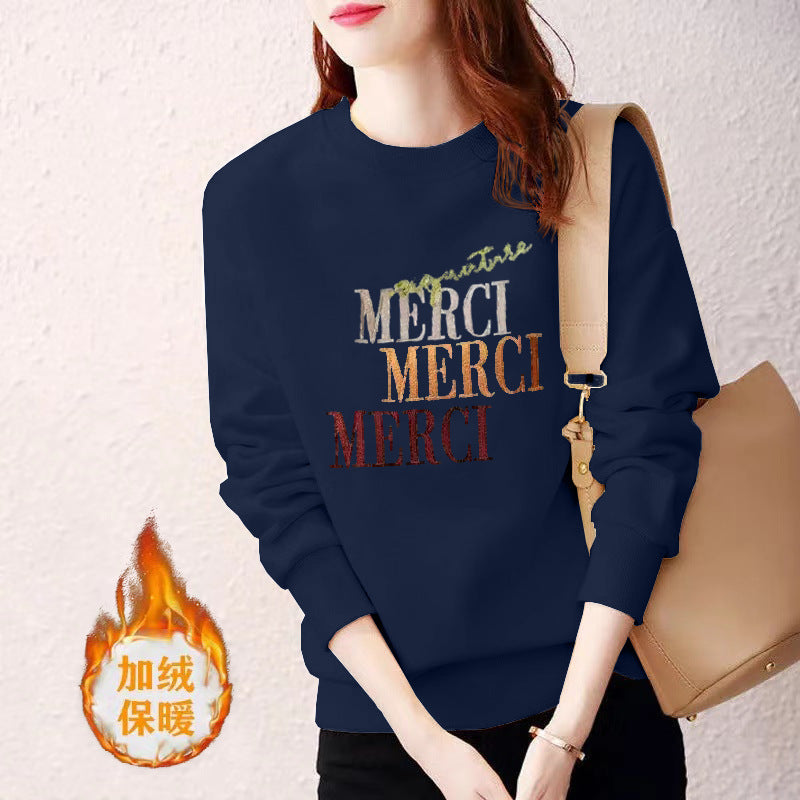 Casual Graphic Printed Round-Neck Pullover