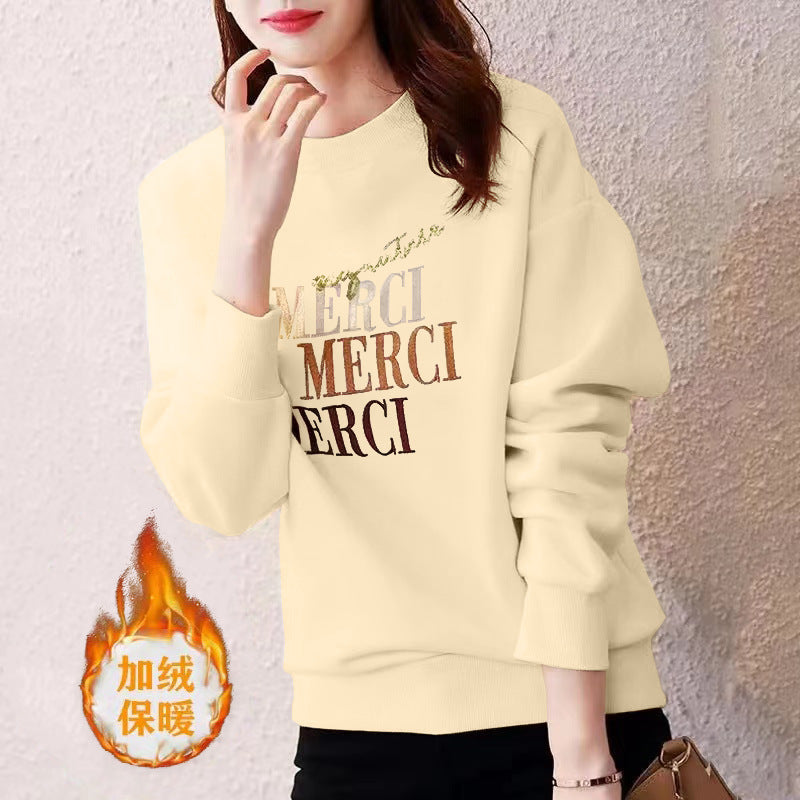 Casual Graphic Printed Round-Neck Pullover
