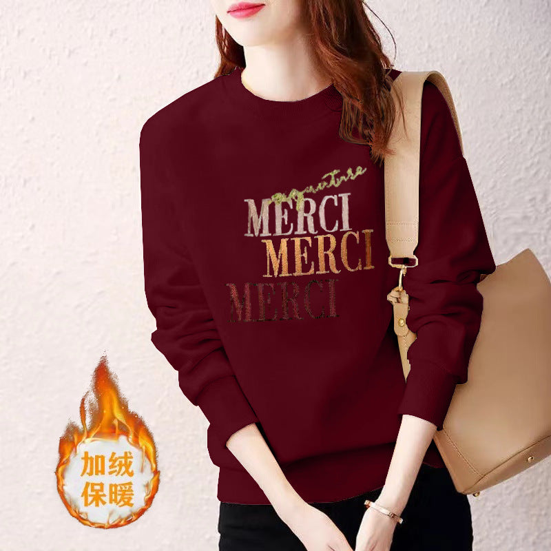 Casual Graphic Printed Round-Neck Pullover
