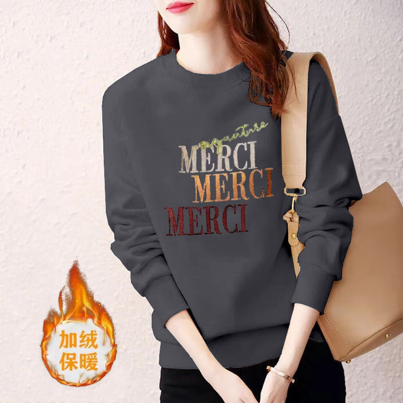 Casual Graphic Printed Round-Neck Pullover