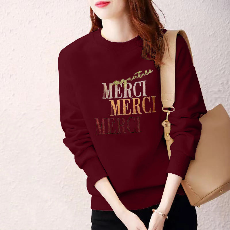 Casual Graphic Printed Round-Neck Pullover