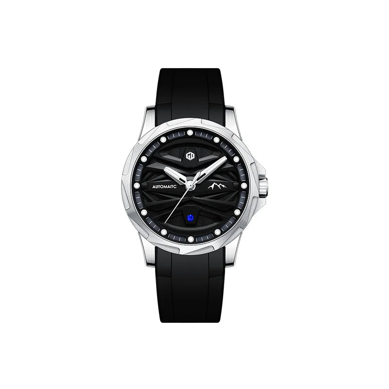 44mm Sports Watch Original Design ST1612 Automatic Mechanical Fashion Men Watches Stainless Steel Strap Waterproof 50m Luminous