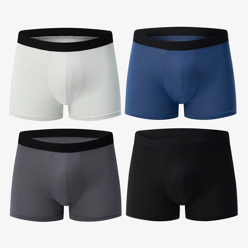4-Pack Men's Solid Boxer Briefs