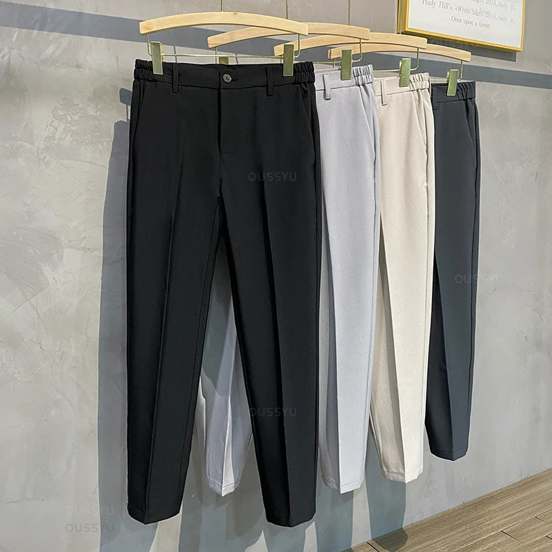 Men's Casual Slim Fit Work Trousers