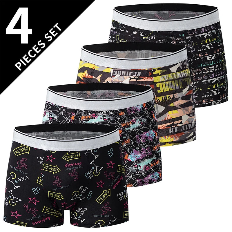 4-Pack Men's Solid Boxer Briefs