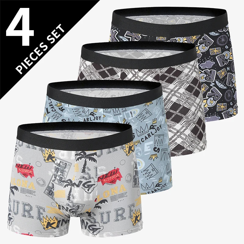 4-Pack Men's Solid Boxer Briefs