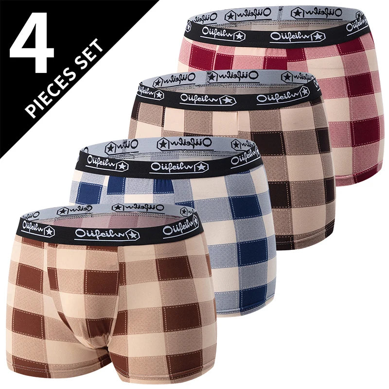 4-Pack Men's Solid Boxer Briefs