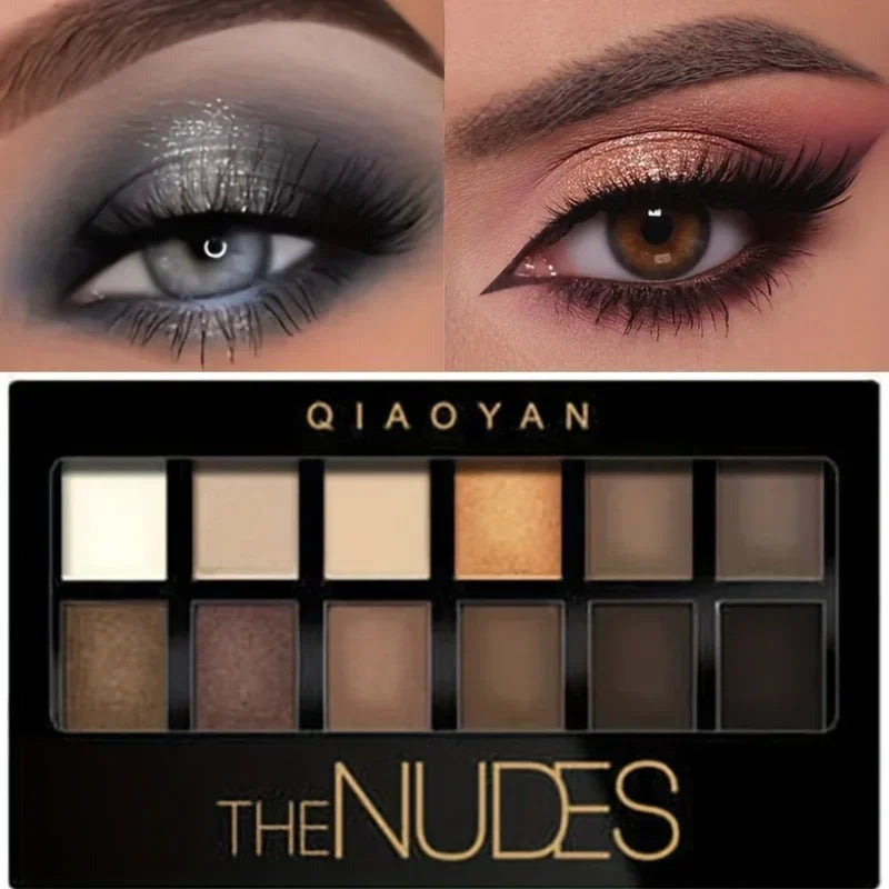 QIAOYAN "The Nudes" 12-Color Eyeshadow Palette