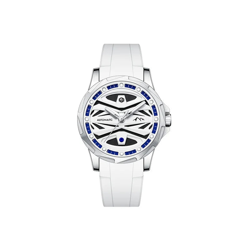 44mm Sports Watch Original Design ST1612 Automatic Mechanical Fashion Men Watches Stainless Steel Strap Waterproof 50m Luminous