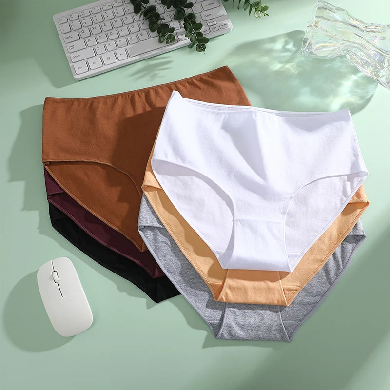 4-Pack Women's High-Waist Cotton Panties