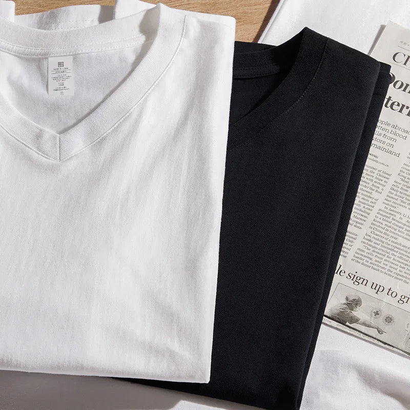 Men's Classic V-Neck Cotton T-Shirt