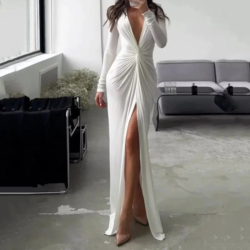 Elegant Slim Fit Floor-Length Evening Dress