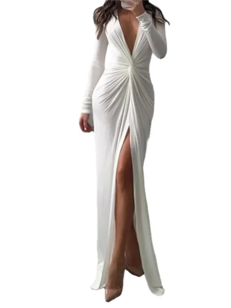 Elegant Slim Fit Floor-Length Evening Dress