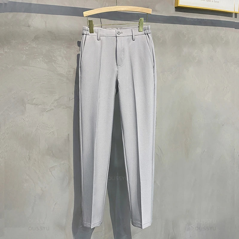 Men's Casual Slim Fit Work Trousers