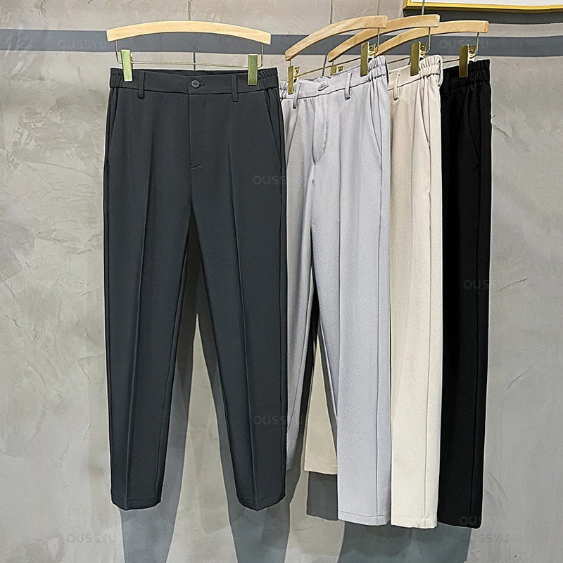 Men's Casual Slim Fit Work Trousers