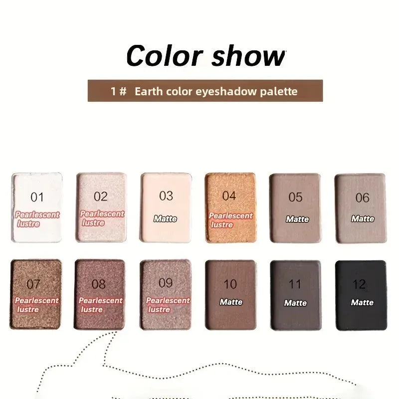 QIAOYAN "The Nudes" 12-Color Eyeshadow Palette