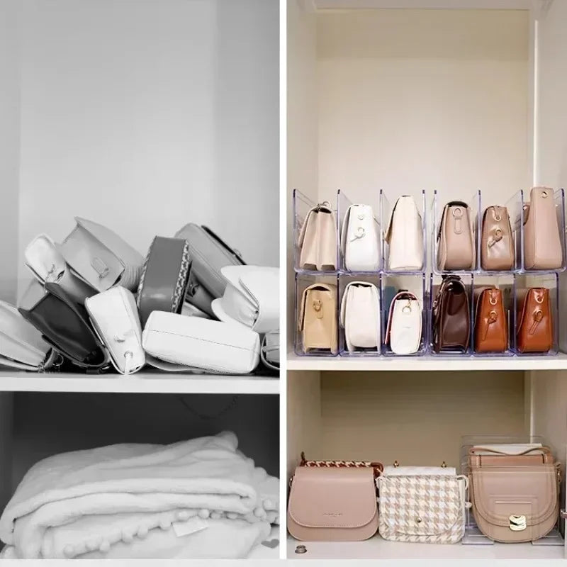 Transparent Acrylic Handbag Organizer for Luxury Bags Display
