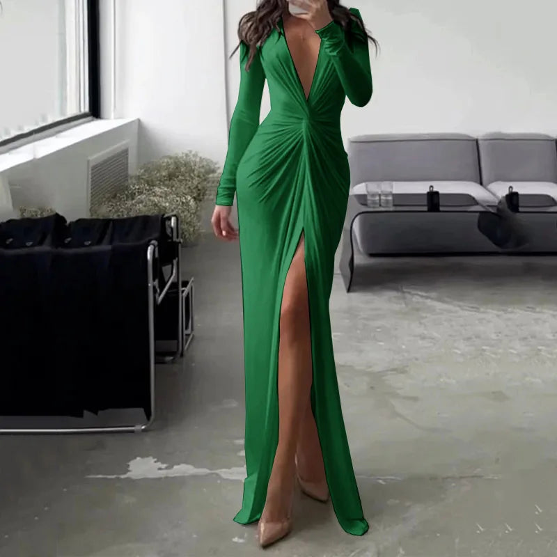 Elegant Slim Fit Floor-Length Evening Dress
