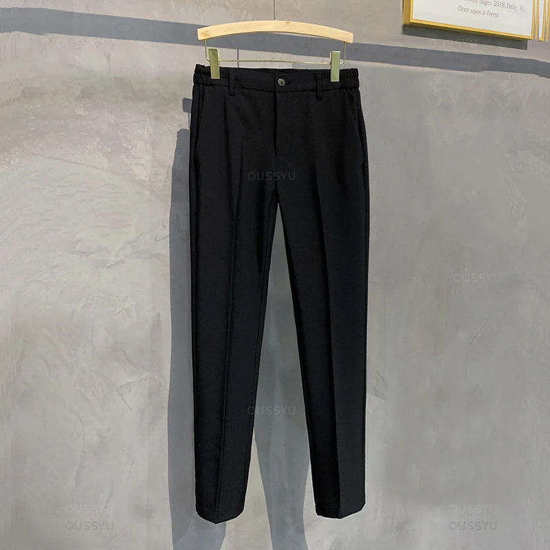 Men's Casual Slim Fit Work Trousers