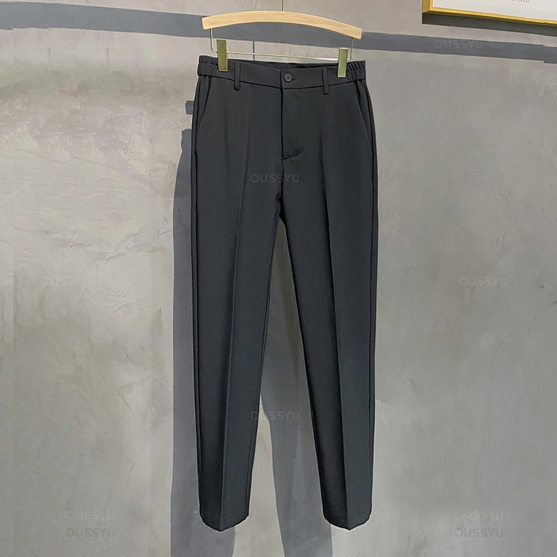 Men's Casual Slim Fit Work Trousers