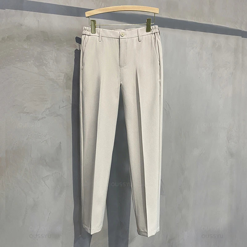 Men's Casual Slim Fit Work Trousers